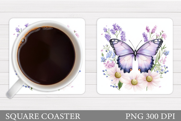 Butterfly Coaster Design. Butterfly Sublimation