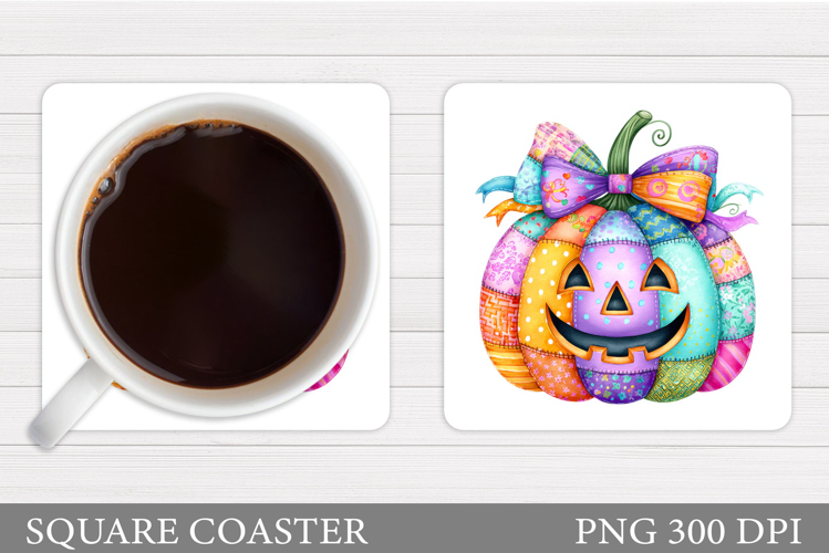 Spooky Pumpkin Coaster. Halloween Coaster Design