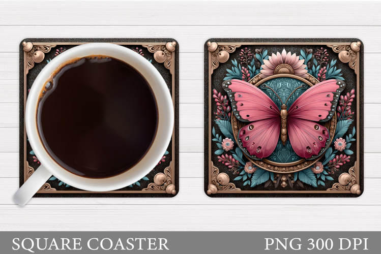 Butterfly Coaster Design. Butterfly Sublimation