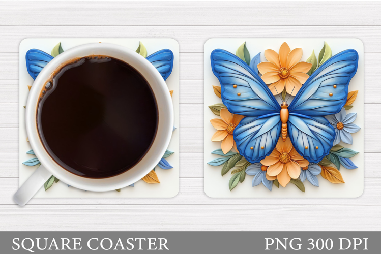 Butterfly Coaster Design. Butterfly Sublimation