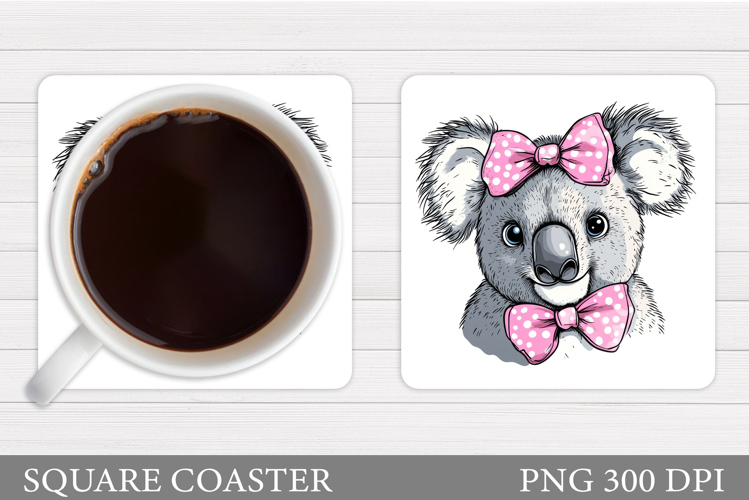 Cute Koala Coaster Design. Koala Sublimation