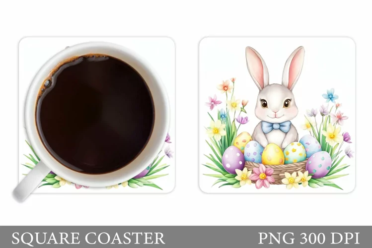Easter Bunny Coaster. Bunny Easter Coaster Design