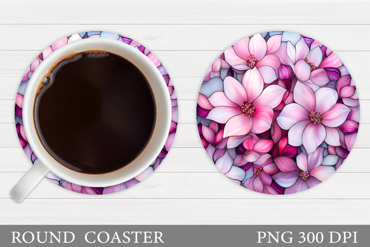 Floral Coaster Design. Flowers Coaster Sublimation