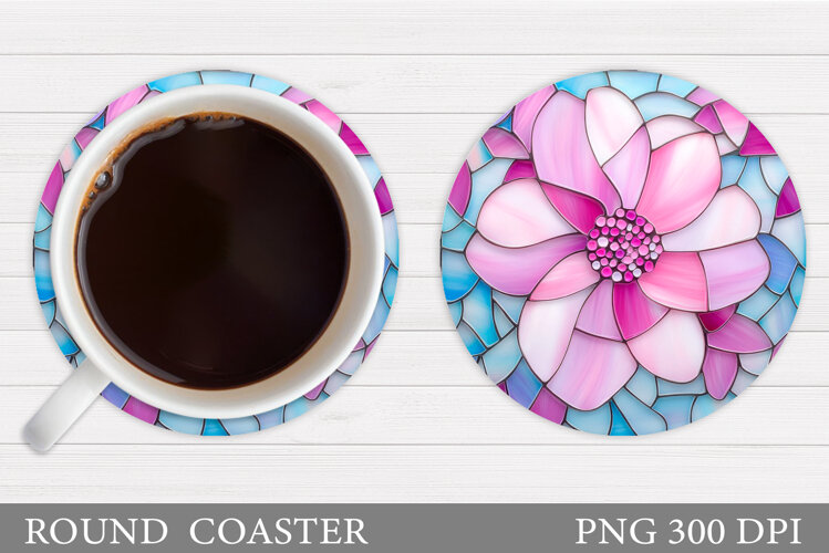 Floral Coaster Design. Flowers Coaster Sublimation example image 1