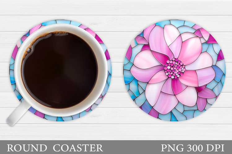 Floral Coaster Design. Flowers Coaster Sublimation