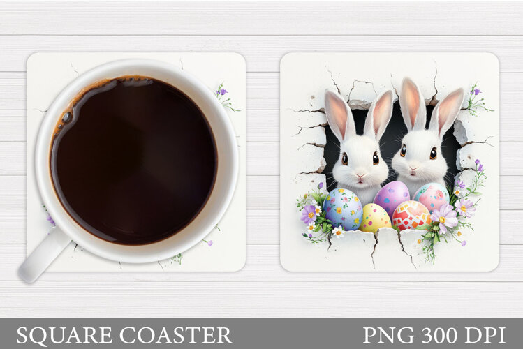 Easter Bunny Coaster. Bunny Easter Coaster Design example image 1