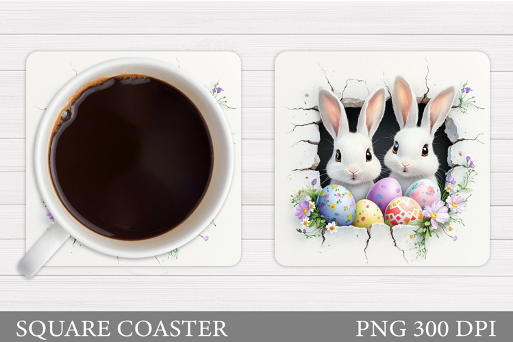 Easter Bunny Coaster. Bunny Easter Coaster Design