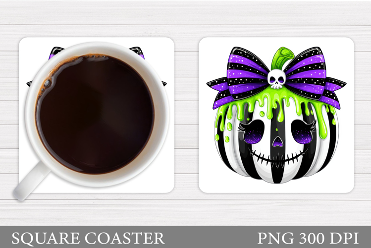 Halloween Pumpkin Coaster. Halloween Coaster Sublimation