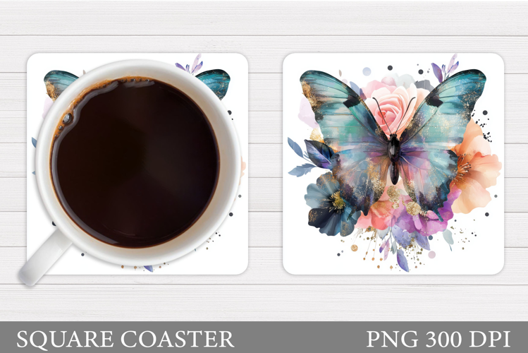 Butterfly Coaster Design. Butterfly Sublimation