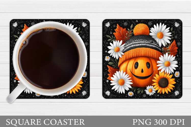 Halloween Pumpkin Coaster. Halloween Coaster Design example image 1