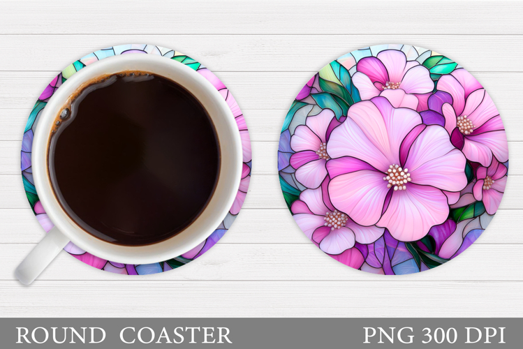 Flowers Coaster Sublimation. Flowers Coaster Design