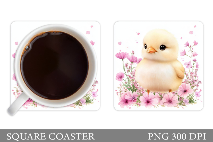 Cute Chick Coaster Design. Chick Coaster Sublimation