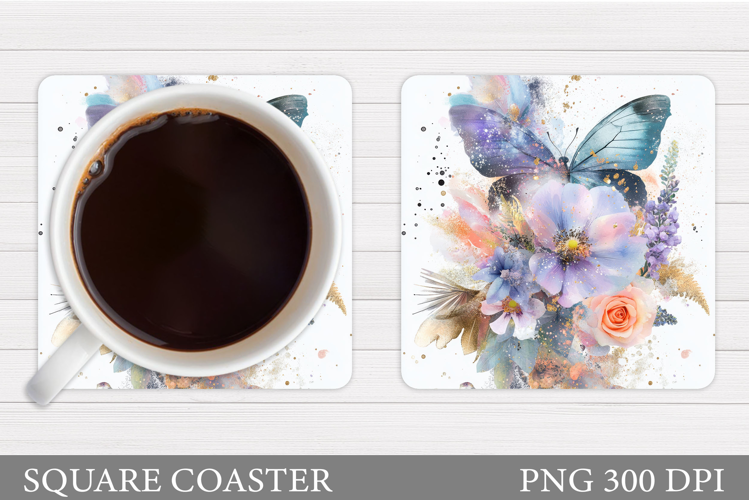 Butterfly Coaster Design. Butterfly Sublimation