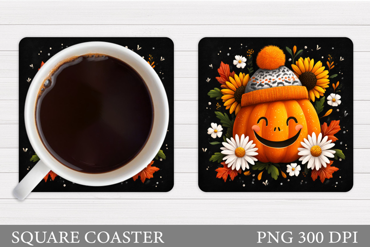 Halloween Pumpkin Coaster. Halloween Coaster Sublimation