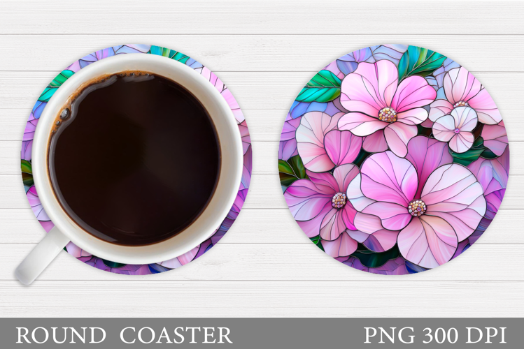 Floral Coaster Design. Flowers Coaster Sublimation