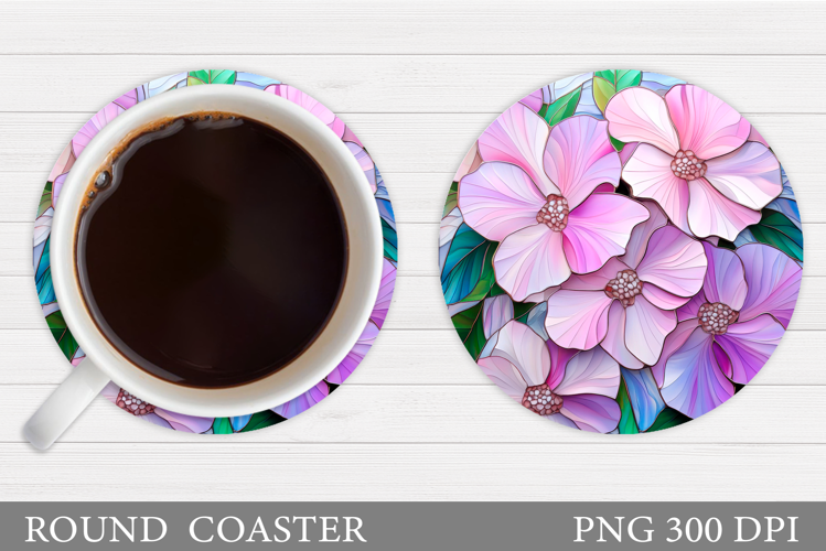 Floral Coaster Design. Flowers Coaster Sublimation