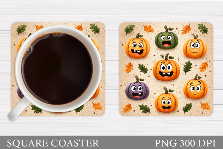 Halloween Pumpkin Coaster. Halloween Coaster Sublimation