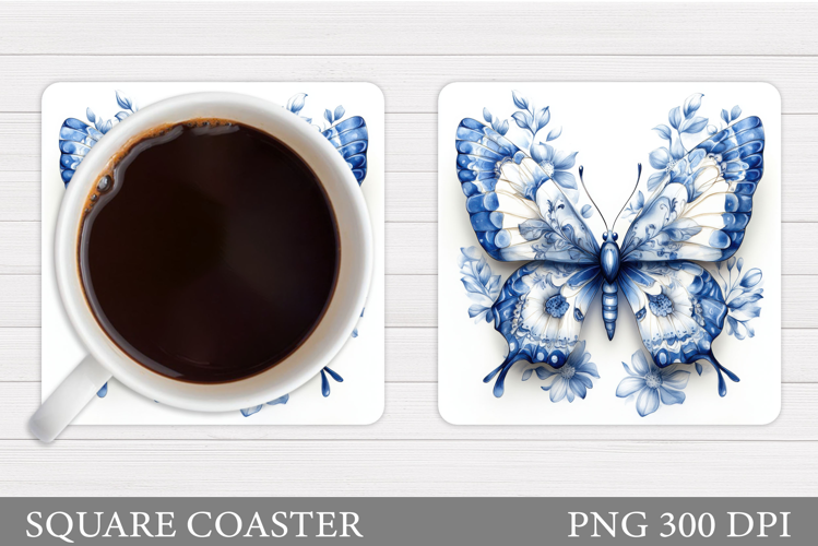 Butterfly Coaster Design. Butterfly Sublimation