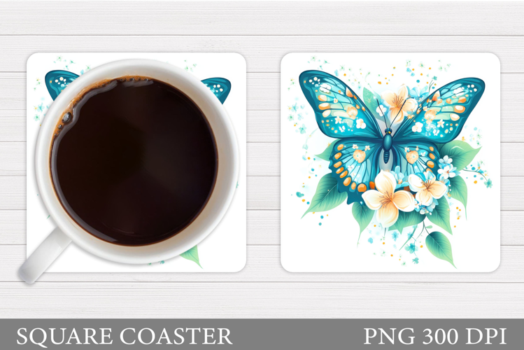 Butterfly Coaster Design. Butterfly Sublimation