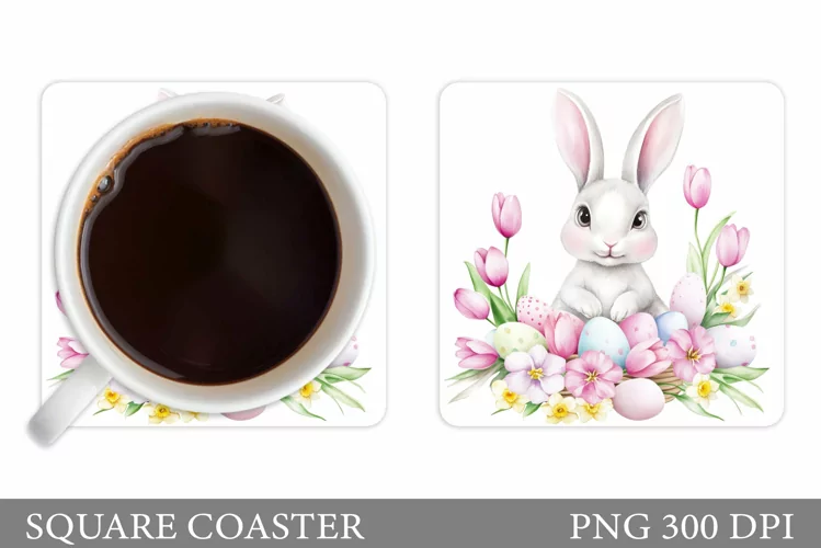 Easter Bunny Coaster. Bunny Easter Coaster Design
