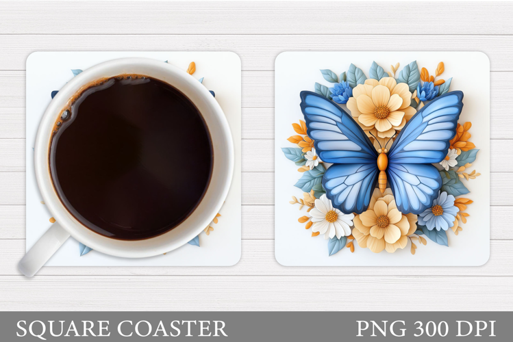 Butterfly Coaster Design. Butterfly Sublimation