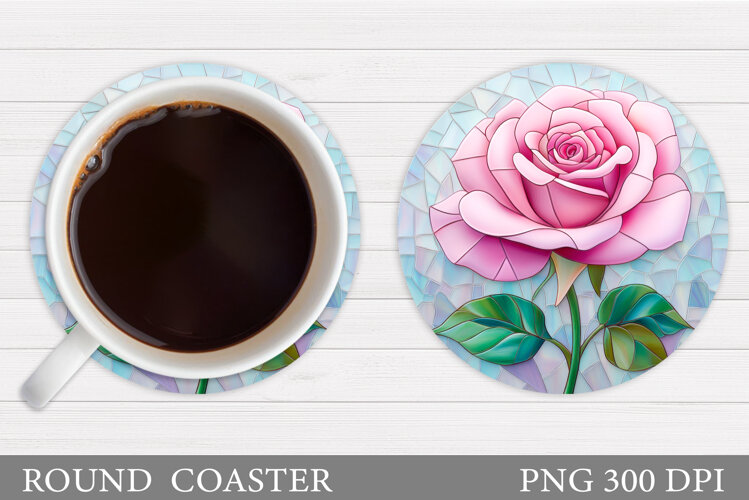 Roses Coaster Design. Roses Sublimation example image 1