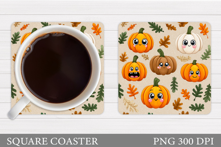 Halloween Pumpkin Coaster. Halloween Coaster Sublimation