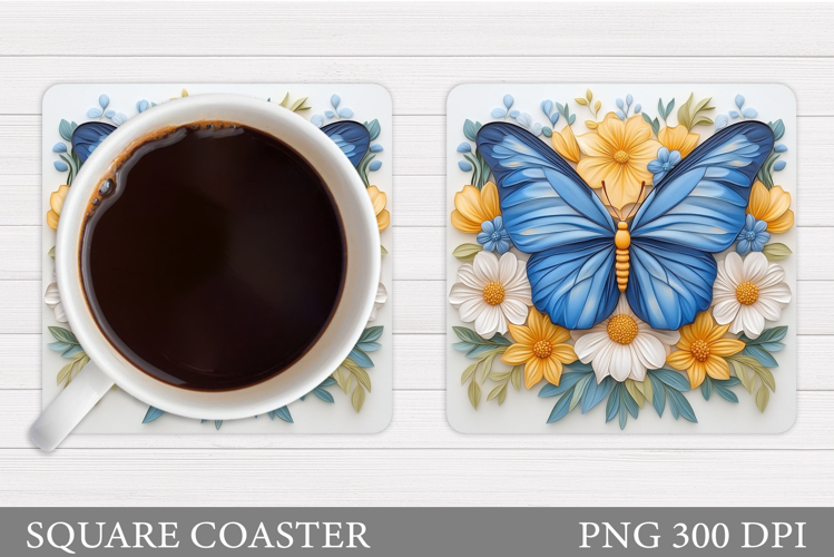 Butterfly Coaster Design. Butterfly Sublimation