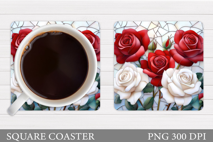 Roses Coaster Design. Roses Sublimation