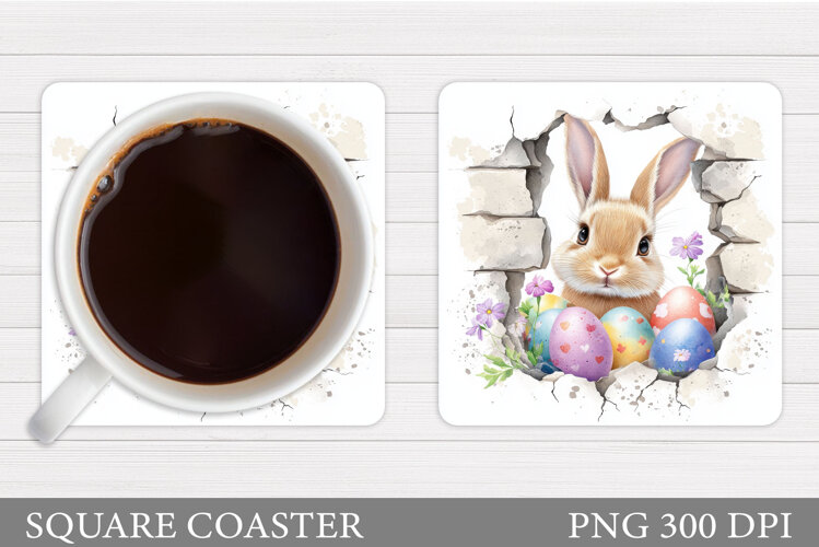 Easter Bunny Coaster. Bunny Easter Coaster Design example image 1