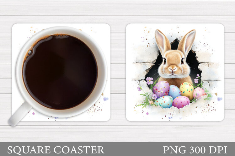Easter Bunny Coaster. Bunny Easter Coaster Design example image 1