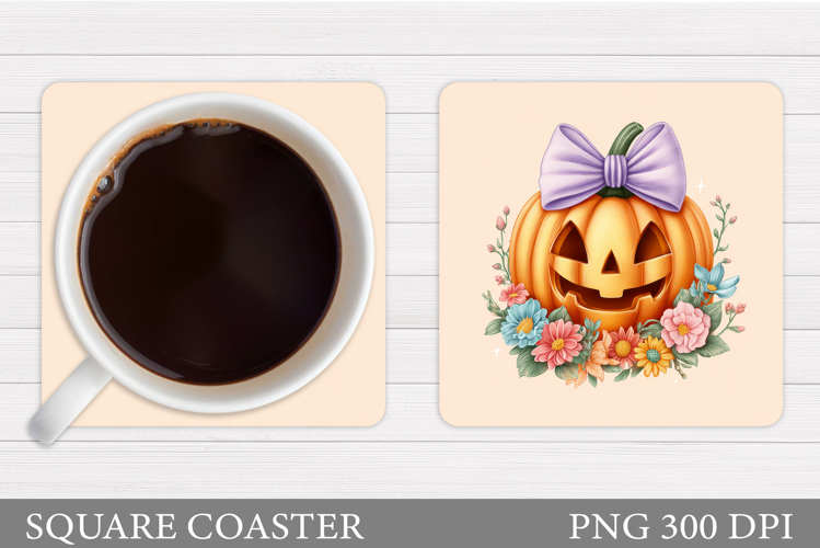 Halloween Pumpkin Coaster. Halloween Coaster Design