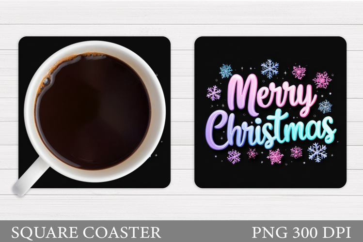 Merry Christmas Coaster. Christmas Coaster Sublimation