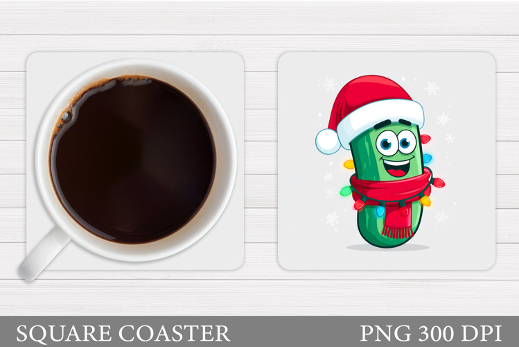 Christmas Pickle Coaster. Christmas Coaster Sublimation