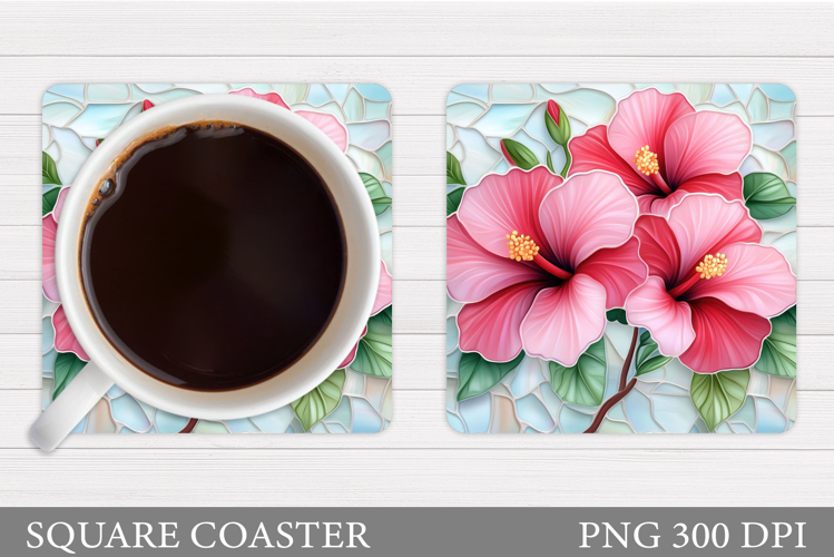 Flowers Coaster Design. Flowers Sublimation