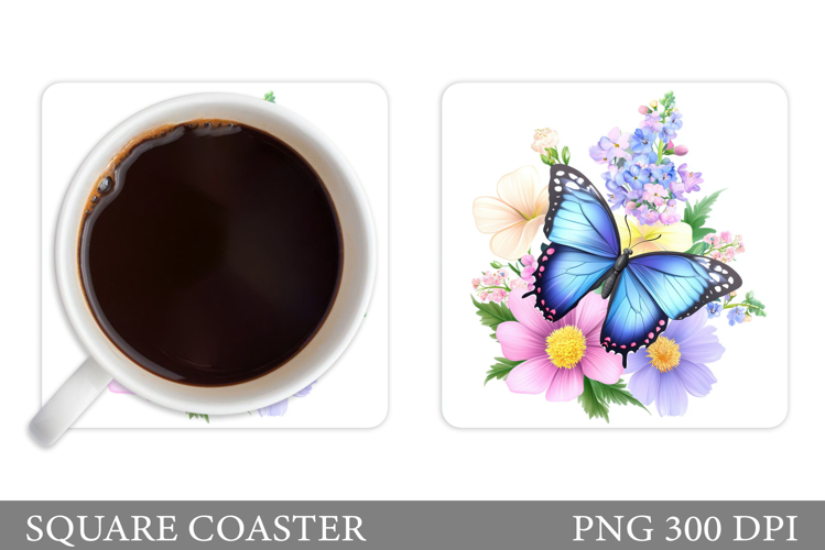 Butterfly Coaster Design. Butterfly Sublimation