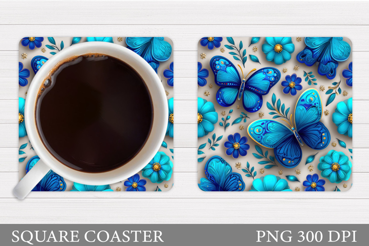 Butterfly Coaster Design. Butterfly Sublimation