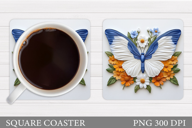Butterfly Coaster Design. Butterfly Sublimation