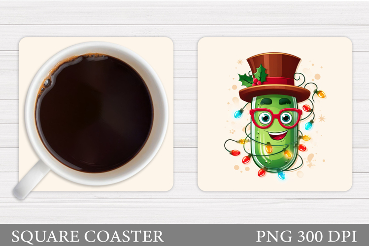 Christmas Pickle Coaster. Christmas Coaster Sublimation