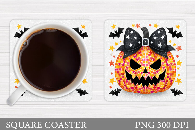 Halloween Pumpkin Coaster. Halloween Coaster Design example image 1