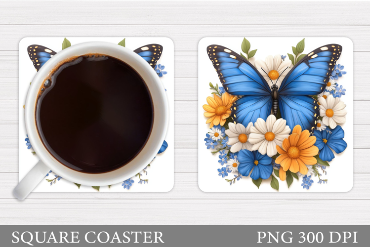 Butterfly Coaster Design. Butterfly Sublimation