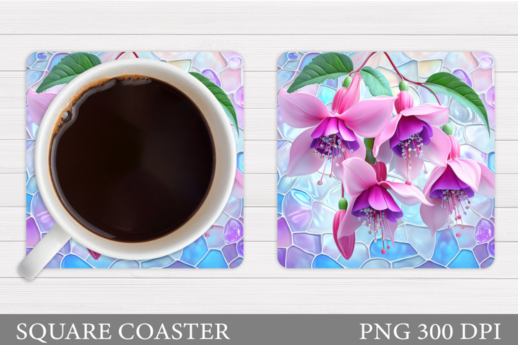 Flowers Coaster Design. Flowers Sublimation