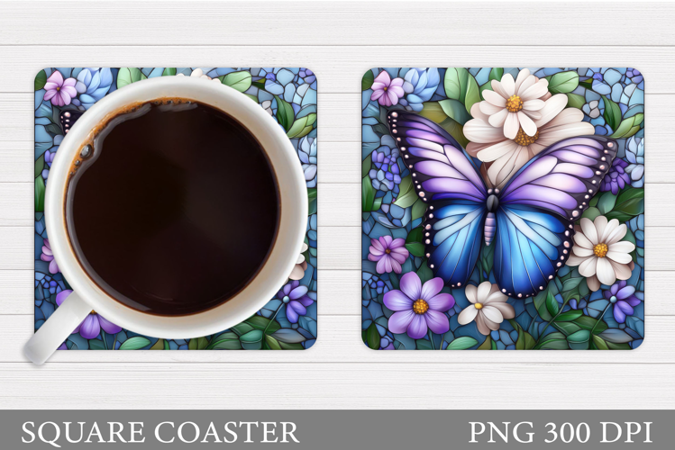Butterfly Coaster Design. Butterfly Sublimation