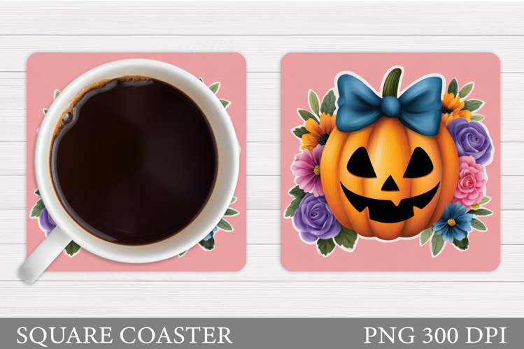 Halloween Pumpkin Coaster. Halloween Pumpkin Sublimation