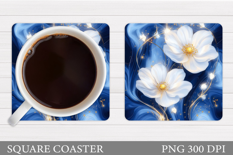 Floral Coaster Design. Flowers Coaster Sublimation