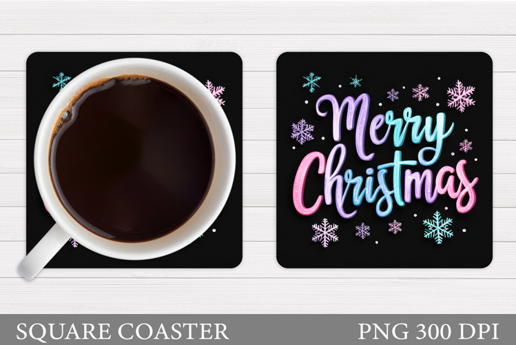 Merry Christmas Coaster. Christmas Coaster Sublimation