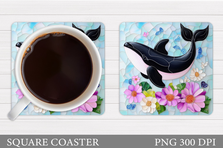 Whale Coaster Design. Whale Coaster Sublimation