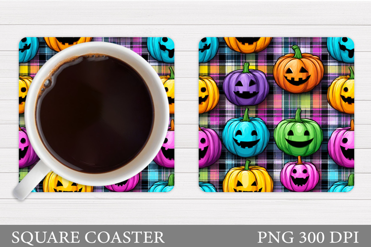 Halloween Pumpkin Coaster. Halloween Coaster Sublimation