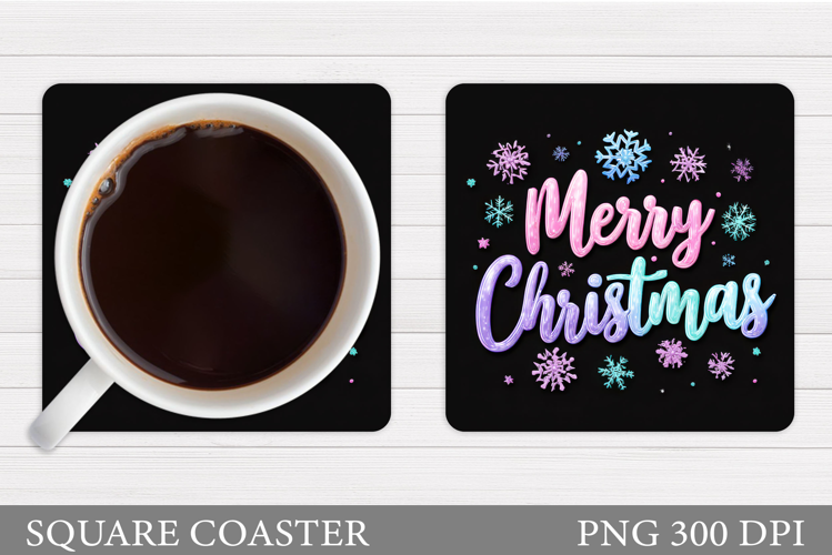 Merry Christmas Coaster. Christmas Coaster Design