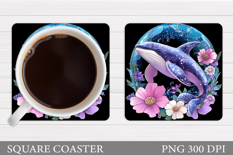 Whale Coaster Design. Whale Coaster Sublimation